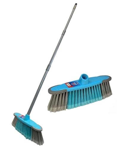 Image of Soft Bristle Broom with 1.2M Long Handle – Indoor Sweeping Brush for Tile, Wood, Laminate Floors – Lightweight Broom for Home, Kitchen,Patio, Garden and Office Cleaning (Pack of 1) - By Best House