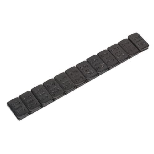 Image of Sealey Wwsa5B Wheel Weight 5G Adhesive Zinc Plated Steel Black 50Pc