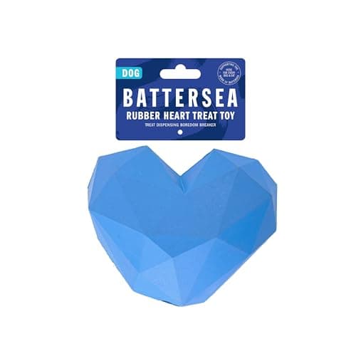 Image of Rosewood Battersea Rubber Heart Treat Dispensing Dog Toy, 15cm x 12cm - Durable, Interactive Toy for Treats, Chewing, and Engaging Playtime with Dogs