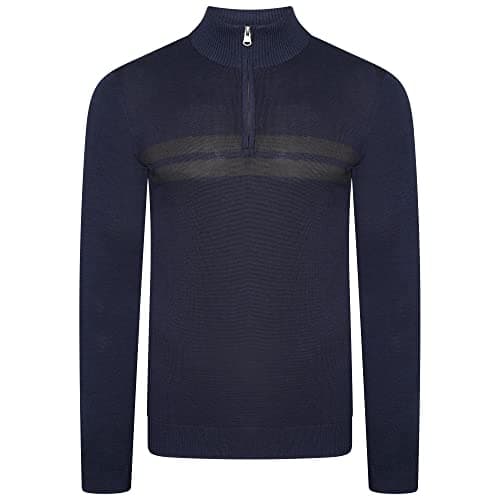 Image of Dare 2b Elite Mens Unite Us Quarter Zip Knitted Sweater, High Neck Fitted Jumper Pullover - Perfect Midlayer for Outdoors, Walking, Hiking & Camping