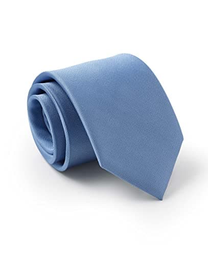 Image of THE SAVILE ROW COMPANY LONDON Men's Luxury Silk Tie - Blue Fine Twill