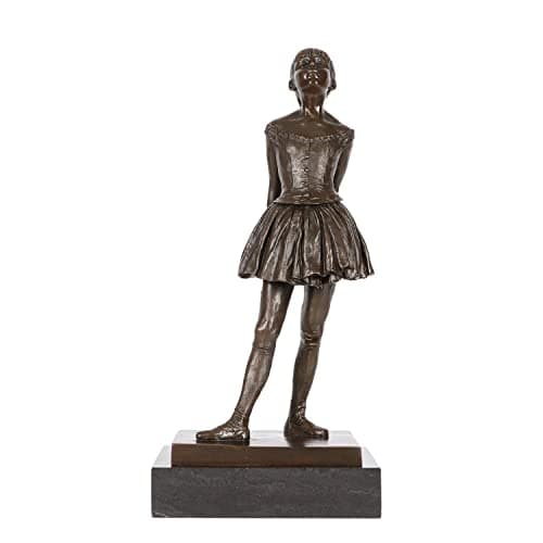 Image of NILEEBUKER Famous Bronze Sculpture Little Dancer Aged Fourteen by Edgar Degas Statue Replica Ballerina Art Home Decor