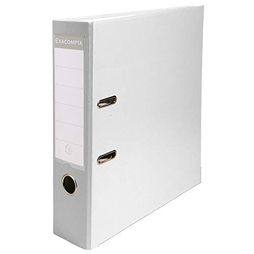 Image of Exacompta - Ref 918402B - PP Lever Arch File - 320 x 290mm in Size, Suitable for Storing A4 Documents, 75mm Spine, Reinforced Finger Pull & Bottom Edge - White