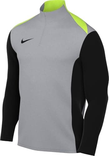 Image of NIKE FD7667-013 Nike Dri-FIT Academy Pro 24 Drill Top K Sweatshirt Men's WOLF GREY/BLACK/VOLT/BLACK Size S