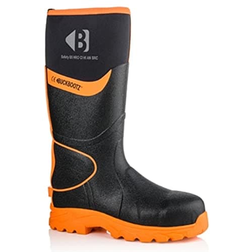 Image of Buckler BBZ8000 Premium Safety Wellington Size 8 Black/Orange