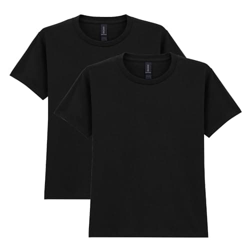 Image of Gildan Youth Heavy Cotton T-Shirt, Style G5000B, 2-Pack, Black, Small