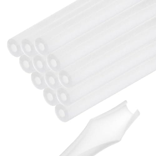 Image of Rebower 12pcs Pipe Insulation Foam Tube 15x38mm 3.3ft Heat Preservation Foam Pipes [for Copper Water Pipe Freeze Protection] - White
