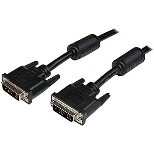 Image of StarTech.com DVI Cable - 10 ft - Single Link - Male to Male Cable - 1920x1200 - DVI-D Cable - Computer Monitor Cable - DVI Cord - DVI to DVI Cable (DVIDSMM10), Black
