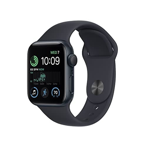 Image of Apple Watch SE (2nd Gen) (GPS, 40mm) - Midnight Aluminium Case with Midnight Sport Band, Regular (Renewed)
