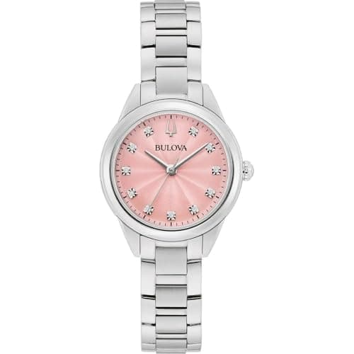Image of Bulova Women's Analogue Quartz Watch with Stainless Steel Strap 96P249
