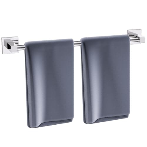 Image of YACVCL Towel Rail SUS304 Stainless Steel 60cm/23.6in Chrome Hand Towel Holder Wall Mounted Towel Rack, Screw Towel Bar for Bathroom Kitchen Bedroom