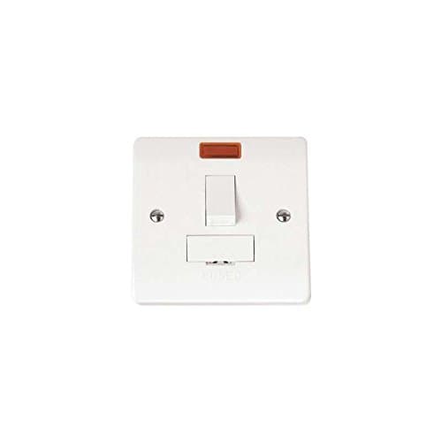 Image of Click Switched Fused Connection Unit 13 Amp White PVC With Neon Indicator