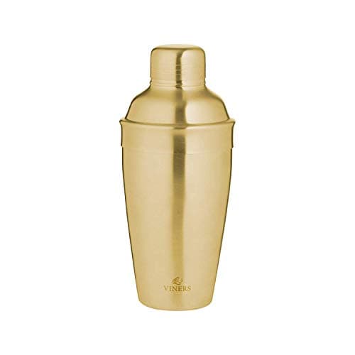 Image of Viners Barware Gold Brushed Stainless Steel Cocktail Shaker, 500 Millilitre