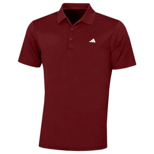 Image of adidas Men's Mens Core Performance Polo Shirt, Collegiate Burgundy, S