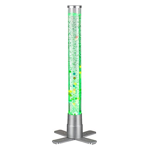 Image of Wicked GIZMOS Large Colour Changing Bubble Lamp LED Light Tubular Freestanding Design with Bubbles and Fish (60cm)