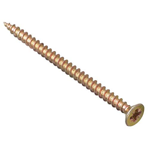 Image of ForgeFix Multi-Purpose Single Thread Screws | 4.5 x 60mm | Zinc Yellow Passivated | Box 100