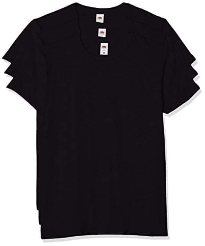 Image of Fruit of the Loom Men's Iconic, Lightweight Ringspun Tee, 3 Pack T-Shirt, Black (Black 36), X-Large (Size:XL) (Pack of 3)