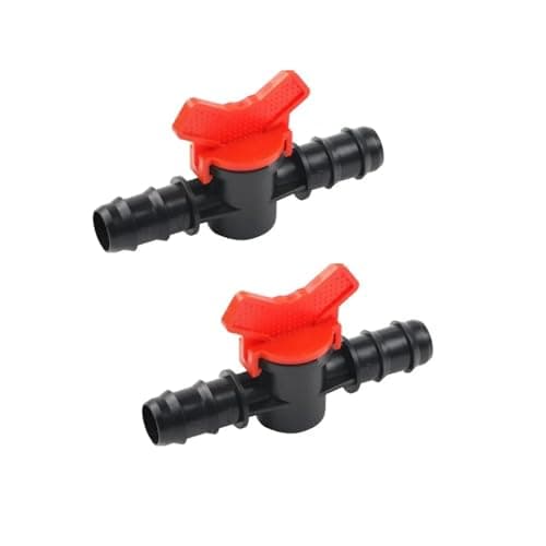 Image of MiJunHD 2PCS Drip Irrigation Switch Valve,Plastic 19mm Double Barbed Shut-Off Valve for Inner Diameter 19mm Hose Drip Tubing,Used for Outdoor Garden, Aquarium,Fish Tank Control Water Flow