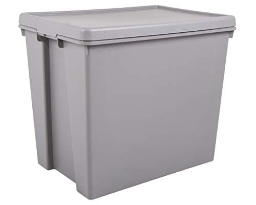 Image of Wham Storage Wham Bam 92 Litre Recycled Containers with Lid, Grey