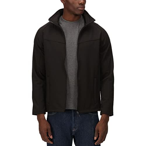 Image of Regatta Professional Men's Uproar Interactive Wind Resistant Softshell, All Black, size Large