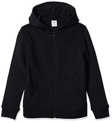 Image of Amazon Essentials Boys' Fleece Zip-Up Hoodie Sweatshirt, Black, 4 Years