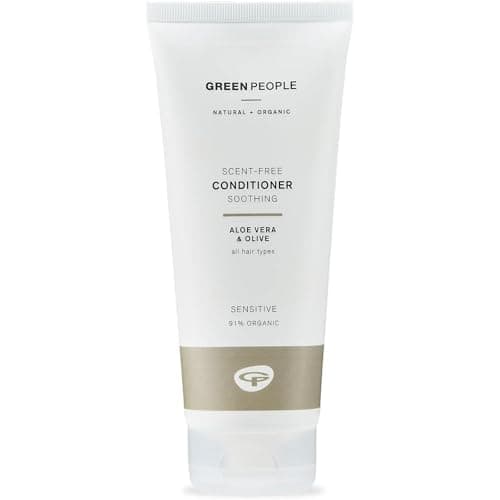 Image of Green People Scent Free Conditioner - for All Hair Types - with Aloe Vera & Olive - Silicone Free, Organic, Vegan, 200ml