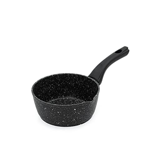 Image of Blackmoor 66120 Classic 16cm Milk Pan/Non-Stick Coating/Cool Touch Handle/Features Unique Pouring Lip/Suitable for Induction, Gas & Electric Hobs/Black Colour