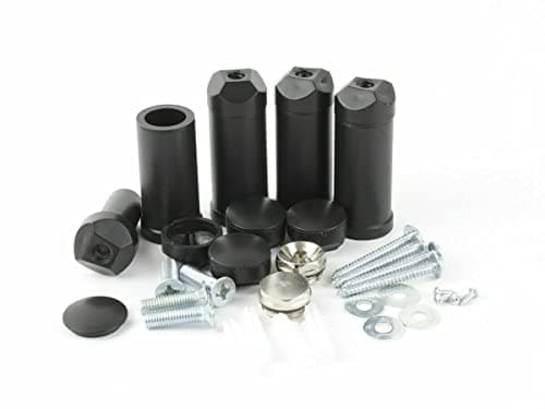 Image of Turkish Zone Brackets for Heated Towel Rail Radiators Set of Universal Fit Flat Or Curved Black
