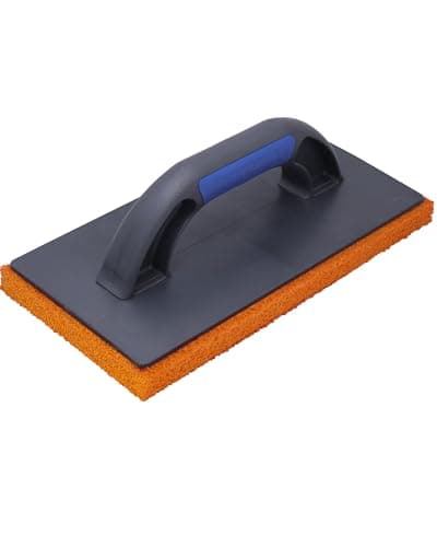 Image of REFINA Fine Grain Rubber Sponge Float for Plastering, Rendering & Cement - 11 x 5.5" (280 x 140mm) Lightweight & Durable Sponge Float w/Ergonomic Handle - Removes Air Bubbles & Trowel Marks