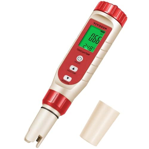 Image of VIVOSUN 4-in-1 Digital pH Meter with pH/TDS/EC/Temp Function, 0-14.0 pH Measurement Range, ±0.1 pH Accuracy Water Quality Tester for Hydroponics, Household Drinking, and Aquarium
