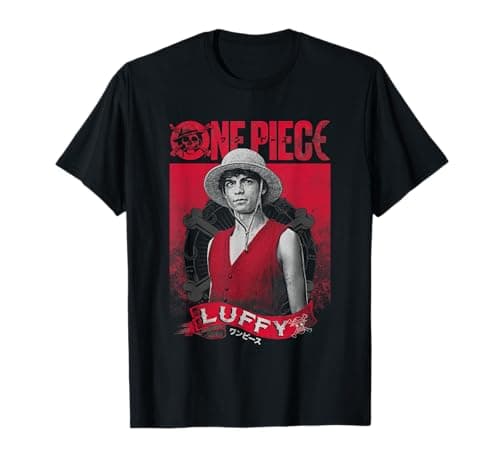Image of One Piece Luffy Etched Portrait T-Shirt