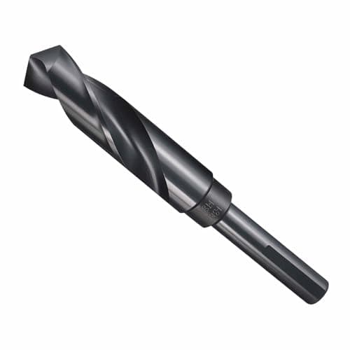 Image of CoCud Drill Bit, 13/16" Cutting Diameter (20.638mm), 12mm Reduced Shank 3-Flat 4341 HSS Nitriding Black 118° Cutting Angle Bits - (Applications: for Drilling Plastic Wood)
