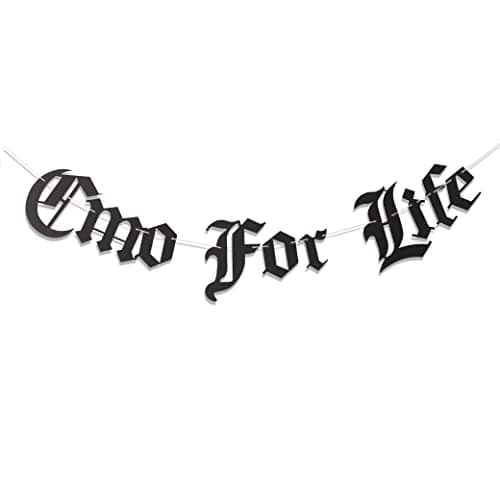 Image of Emo For Life Old English Banner - Gothic Blackletter Garland For Party Decor, Funny Banner, Scene Kid, Pop Punk