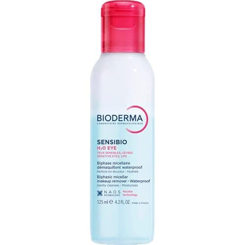 Image of Bioderma Sensibio H2O Eye - Sensitive Skin Waterproof Makeup Remover for Eyes & Lips, Biphase Formula Micellar Water to Soothe, Moisturise & Repair Skin, 125ML