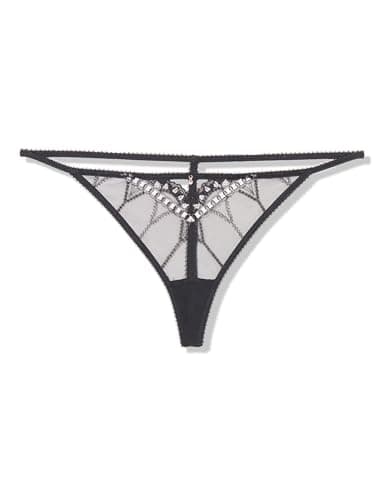 Image of Freya Women's Loveland Thong Panties, Boudoir Noir, M