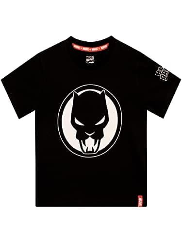 Image of Marvel Black Panther Boys T-Shirt Black Age 9 to 10 Years