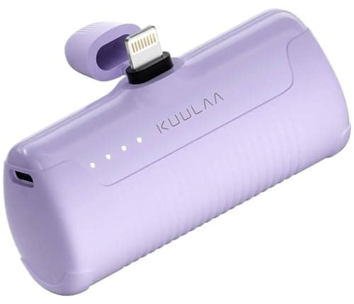 Image of Kuulaa Mini Power Bank Portable Charger for iPhone Small Battery Pack Charger Portable 4500mAh Mini Battery Bank Compatible with iPhone 14/14 Pro Max/13/13 Pro Max/12/11/XR/X/8/7/6, etc
