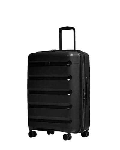 Image of ANTLER - Logo Stripe Hard Shell Medium Suitcase - Durable, Lightweight & Expandable Luggage, 4 Spinner Wheels - Adjustable Handle, TSA Lock, 66 cm - Black