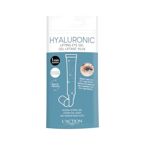 Image of L'Action Paris Hyaluronic Lifting Eye Gel, Soothes and Hydrates Eye Contour Area, Enriched with Kelp, Wheat Proteins and Hyaluronic Acid, Youthful Complexion 15ml