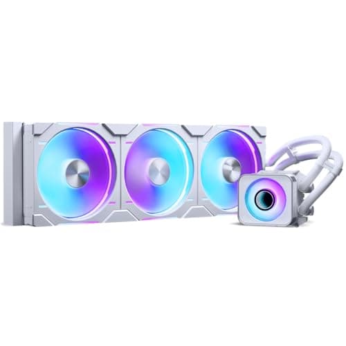 Image of Phanteks GLACIER ONE 360D30 X2 DRGB 360mm AiO Liquid Cooler Black – CPU Cooler with D-RGB Lighting, Three 120mm RGB PWM Fans & Aluminium Radiator, VRM Fan