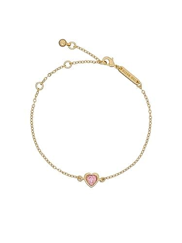 Image of Ted Baker Hansa Crystal Heart Bracelet For Women (Gold/Pink Crystal)