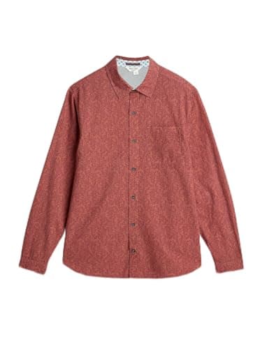 Image of White Stuff Men's Finsbury Vine Print Shirt - Refined and Stylish - Pink PR - Size S REG