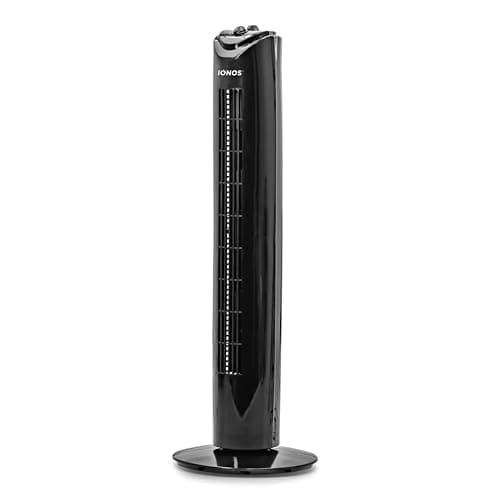 Image of Status IONOS 32-Inch Tower Fan with 3 Speed Settings, Oscillating Slim Cooling Fan for Living Room, Bedroom & Office, Black (ION32BTOWERFN1PB)