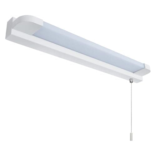 Image of Long Life Lamp Company LED Mirror Light Pull Cord Switch Warm White 3000k 7W IP44 Shaving Wall Light Bathroom ML18