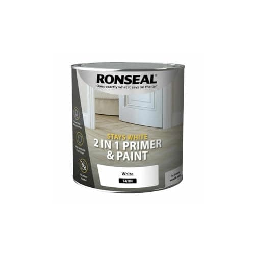 Image of Ronseal RSLSW21MP25L Stay 2-in-1 Matt Paint, White, 2.5 Litre
