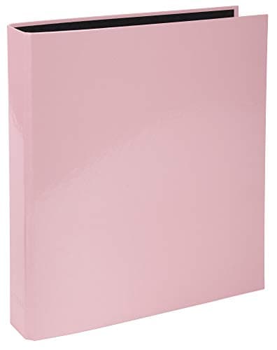 Image of Exacompta - Ref. 51566E - 4 D-ring binder 25 mm - film coated edge and black end - Aquarel - external dimensions 315x270 mm - A4 file format - pink colour
