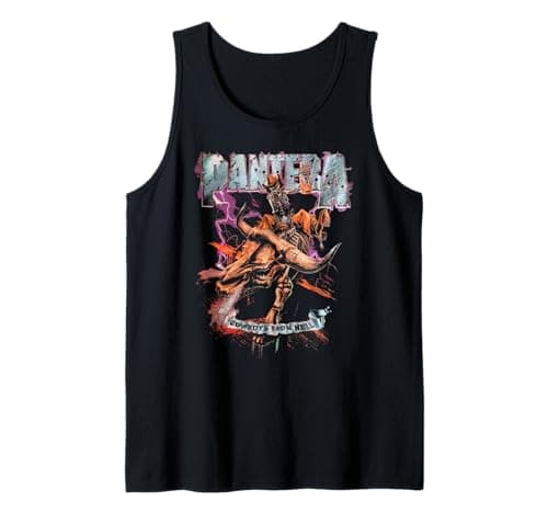Image of Pantera Official Cowboys From Hell Riding Skeleton Tank Top