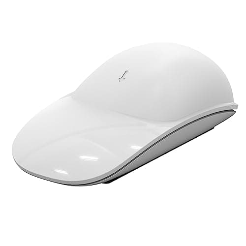 Image of ROUNKIN Silicone Cushion for Apple Magic Mouse 1/2/3, Ergonomic Mouse Pad, Multi-Touch Surface Grip, No Glue, White