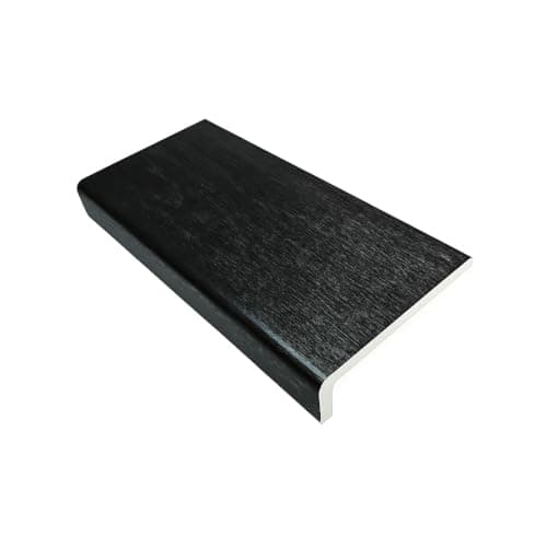 Image of Windows4you Black Ash uPVC Capping Board 150mmx1.75mx9mm–Fascia Soffit Cover Trim–1,2 or 4 Pack–Modern Timber-Effect Exterior Cladding–Low Maintenance (1 Pack)
