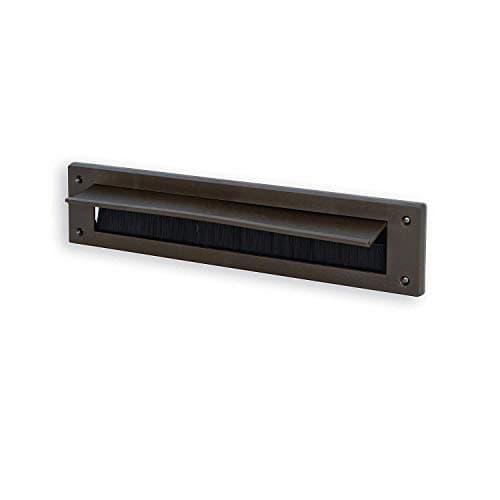 Image of STORMGUARD Brown 06SR0160000B Internal PVC Letter Box Brush Cover with Flap, External-335mm x 75mm (Internal-279mm x45mm)